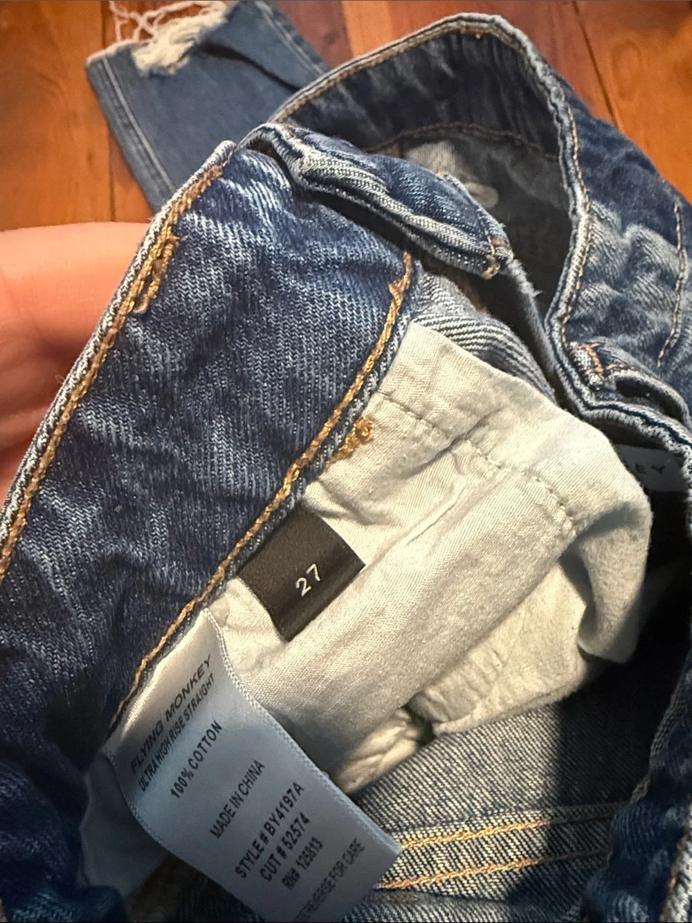 Flying Monkey Light Wash Denim Jeans - Picture 4 of 4